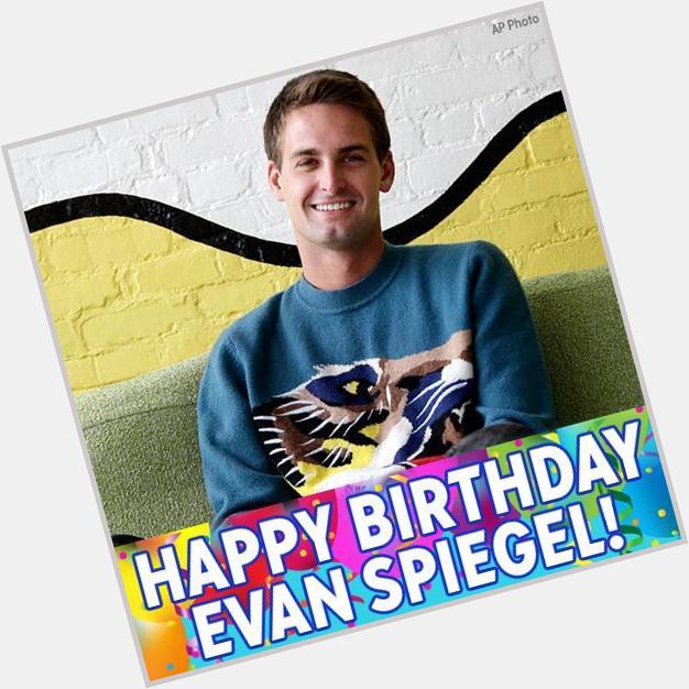 Happy Birthday to Snapchat CEO Evan Spiegel! 
