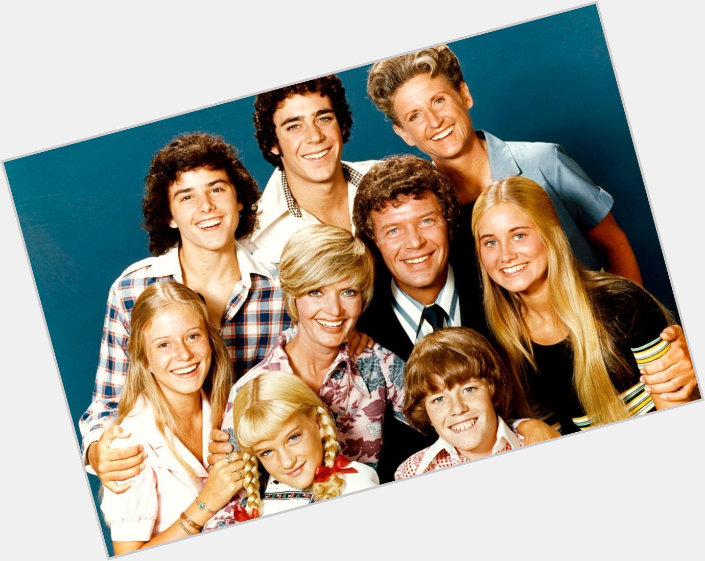 Happy birthday to Eve Plumb, seen here with the cast. 