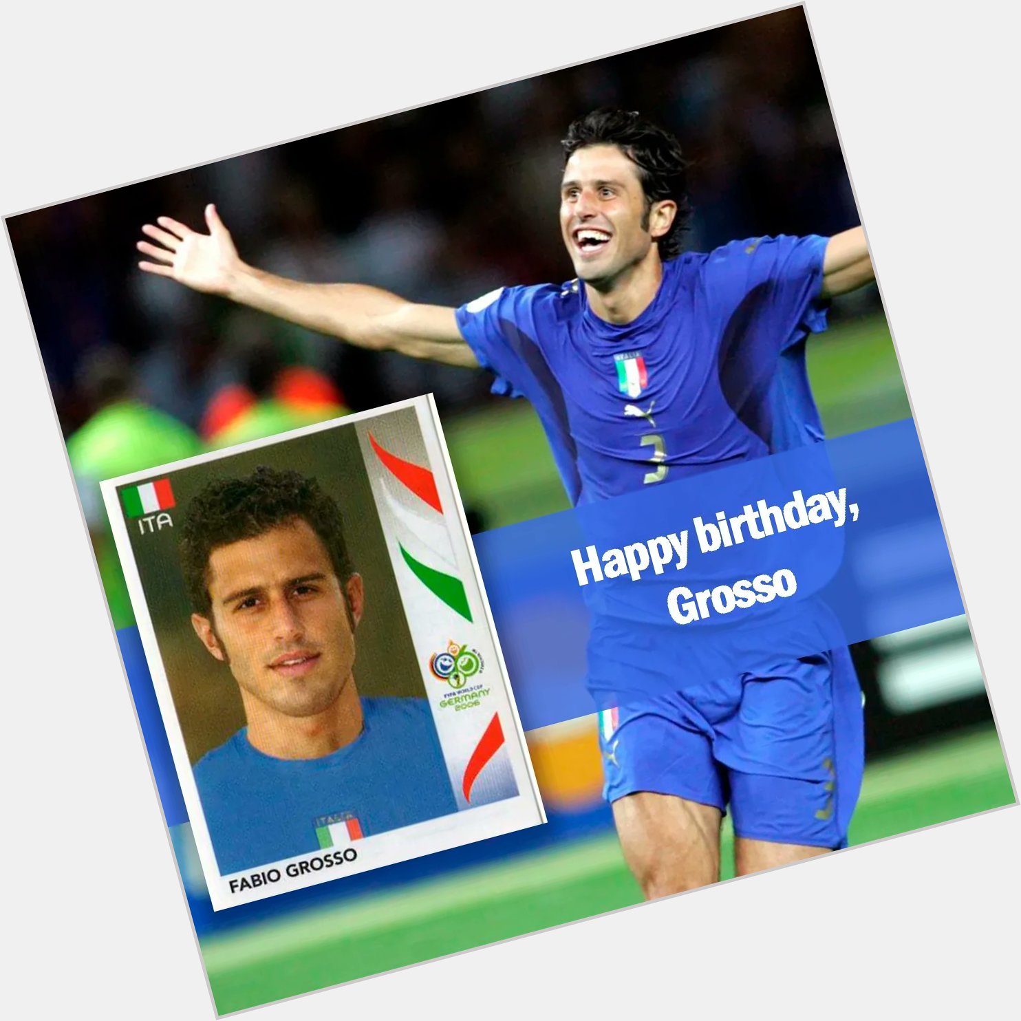 One of the 2006 World Cup heroes for Italy: Fabio Grosso!!! Happy birthday!!! 
