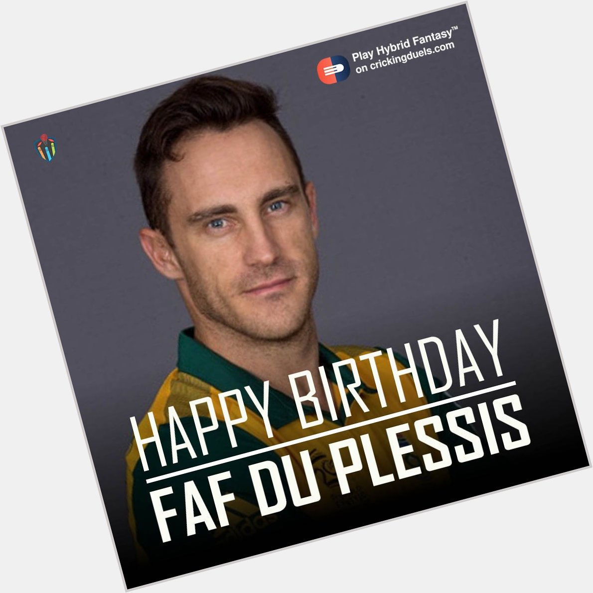 Happy Birthday Faf du Plessis. The South African cricketer turns 33 today. 