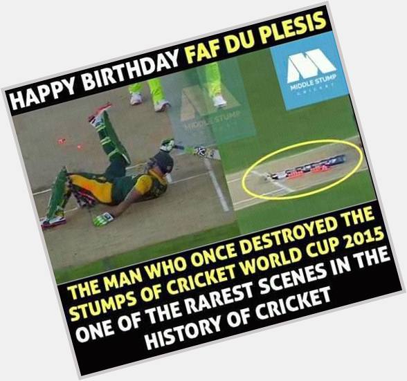 Happy birthday Faf Du Plessis south africa 