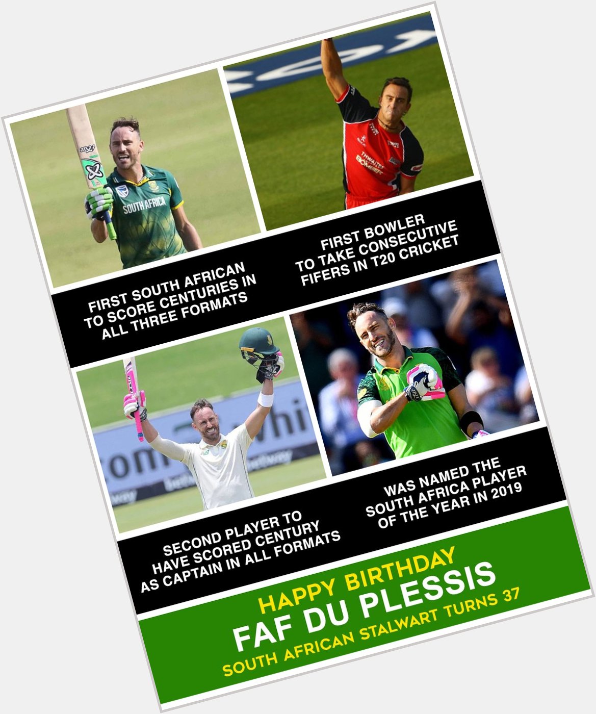 Wishing a very happy birthday to Faf du Plessis!!   