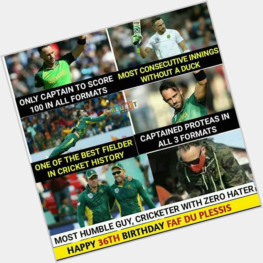  Birthday My Cricketing Ideal    Du Plessis  