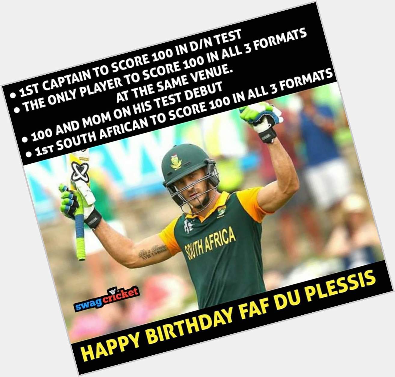 Happy Birthday Faf Du Plessis! 