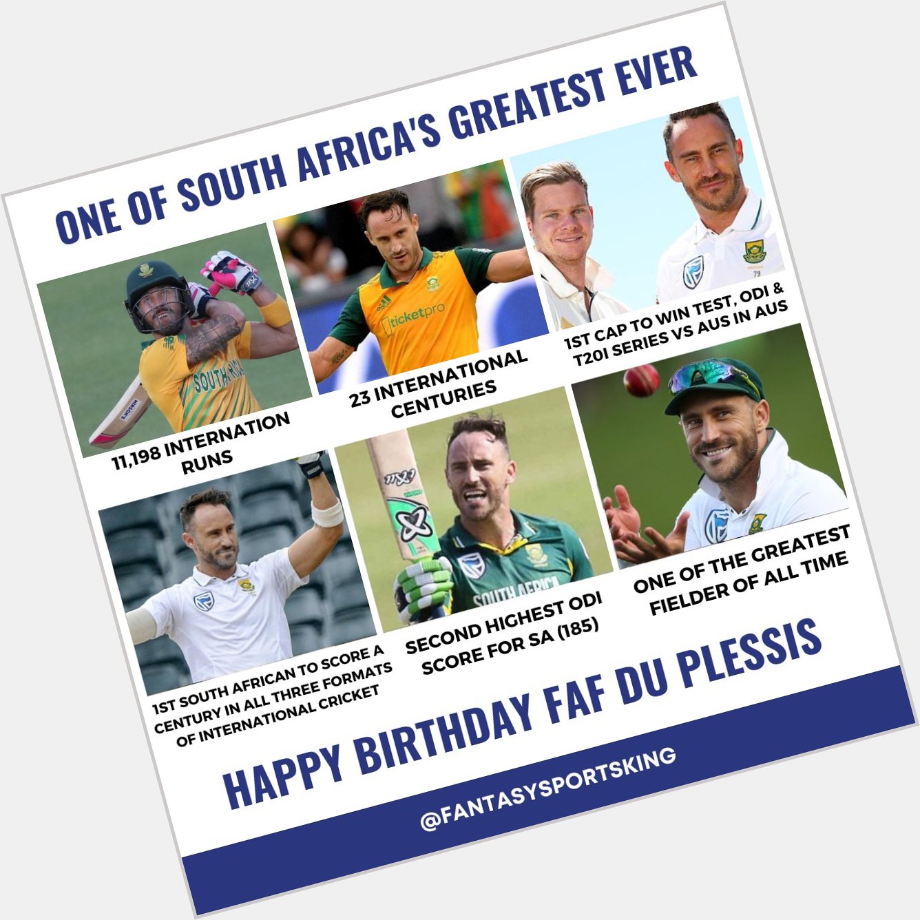 Happy Birthday Faf Du Plessis.    