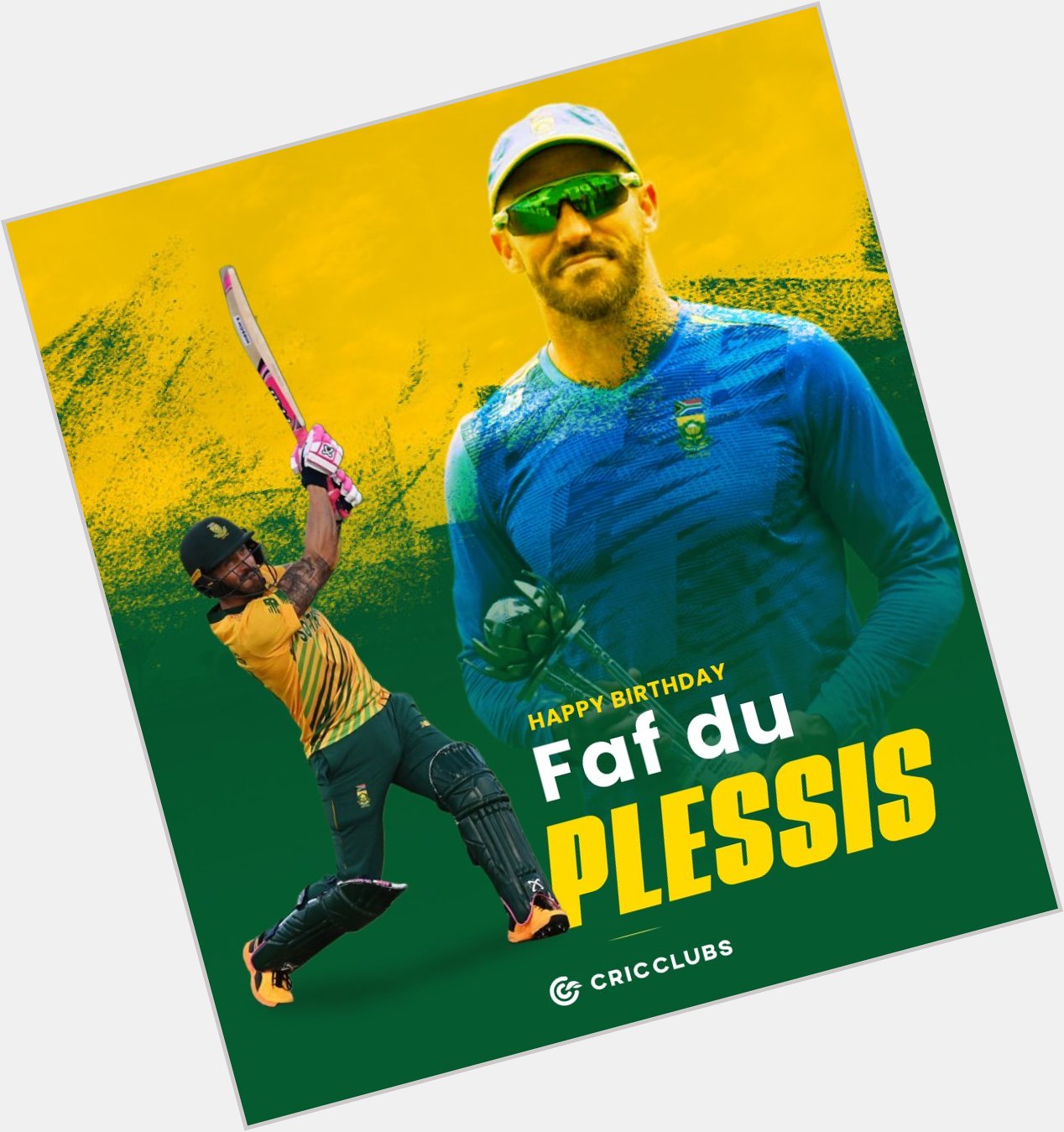 Join us wishing the Protea fire Faf du Plessis, A very happy birthday!   