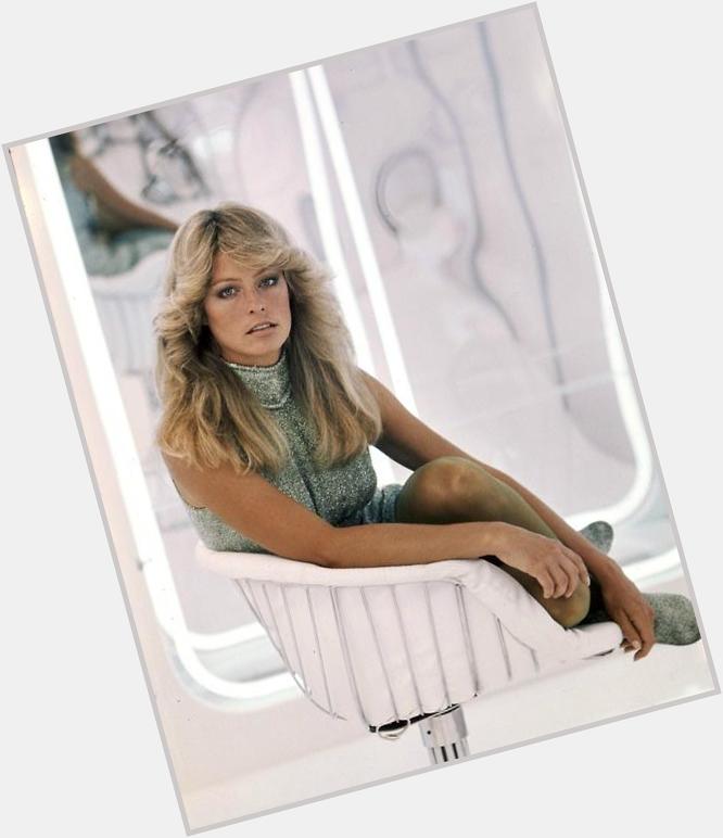 Publicity photo of Farrah Fawcett for LOGAN\S RUN  1976.  Happy birthday Miss Fawcett. 