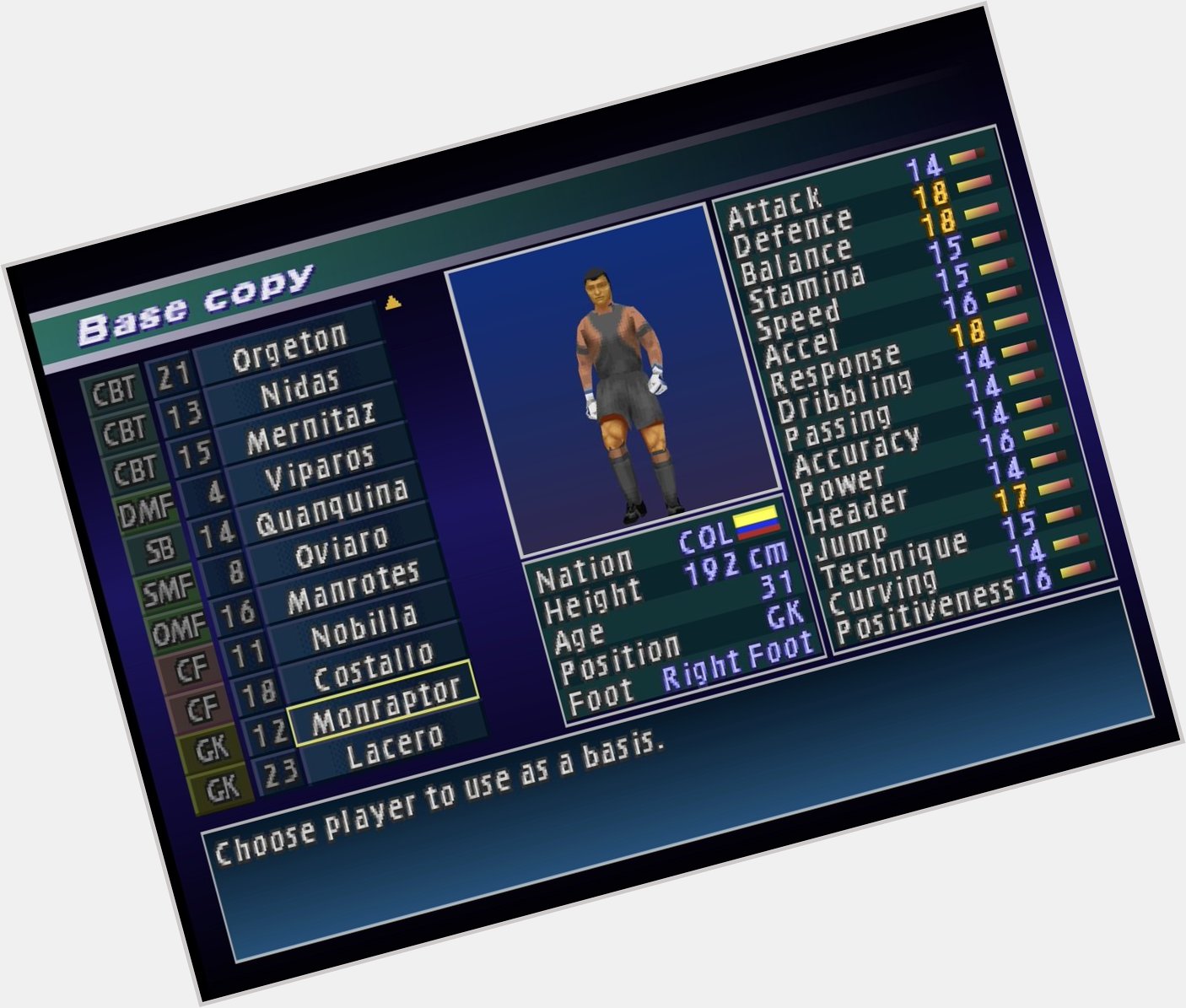  Happy birthday, Faryd Mondragón!

One of the all-time great fake PES player names...  