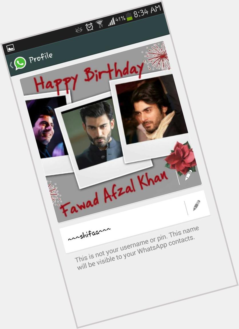 A very very very HAPPY BIRTHDAY FAWAD KHAN. .God bless you with immense love and success in life.. congrats for award 