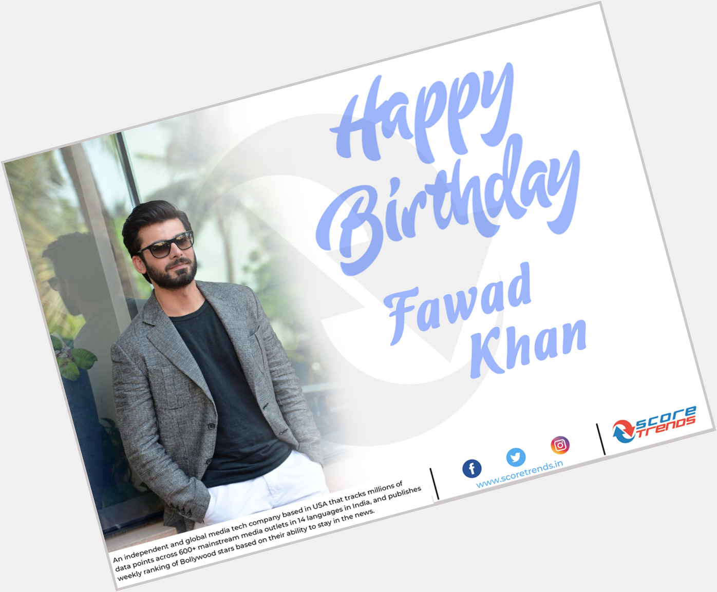 Score Trends wishes Fawad Khan a Happy Birthday!!   
