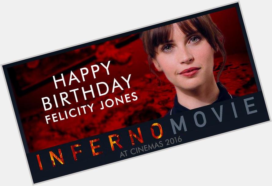 To wish the lovely Felicity Jones a very happy birthday! See her in - at cinemas 2016! 