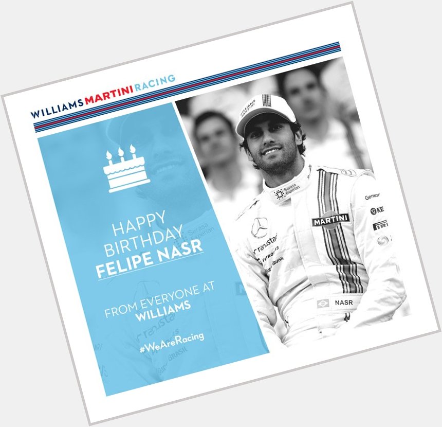 On behalf of everyone at Williams, Happy Birthday Felipe Nasr! 