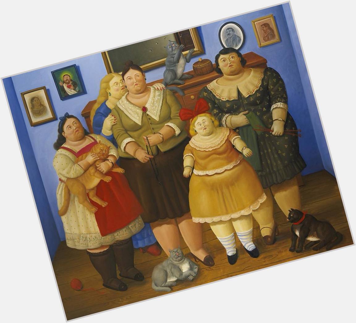 Happy birthday Fernando Botero! Famous for his large exaggerated figures and political humor. \"Le Sorelle.\" 