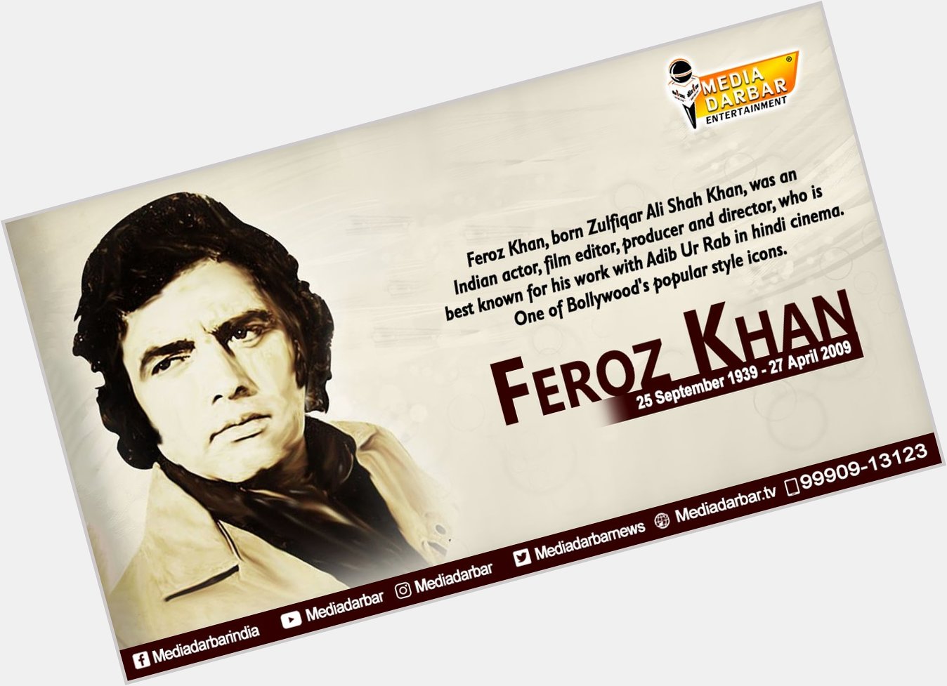 Wishing You A Very Happy Birthday To Feroz Khan  