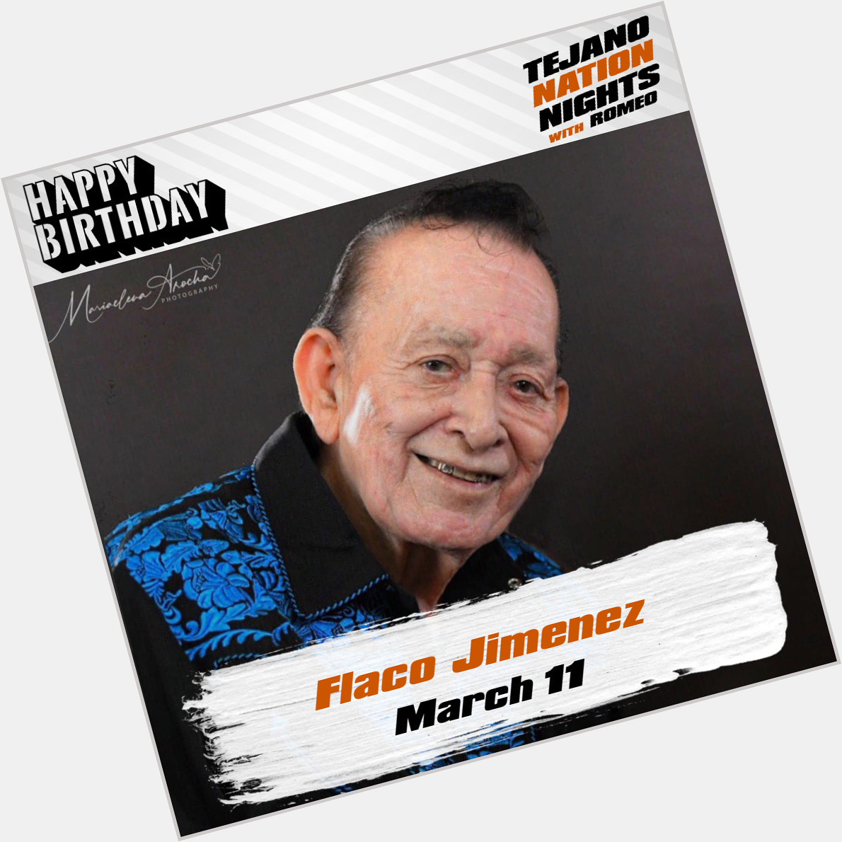 Happy birthday to music legend Flaco Jimenez! 