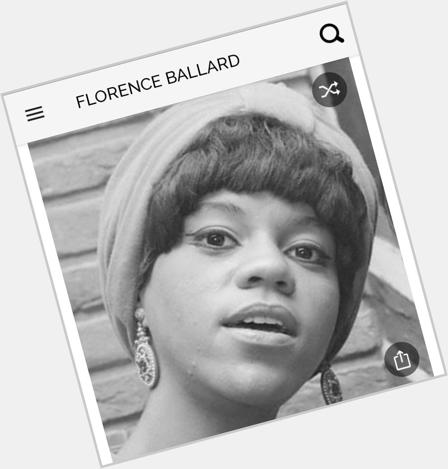 Happy birthday to this great singer who was a founding member of the Supremes. Happy birthday to Florence Ballard 
