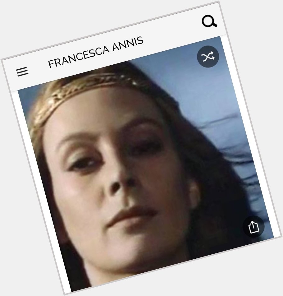 Happy birthday to this great actress.  Happy birthday to Francesca Annis 