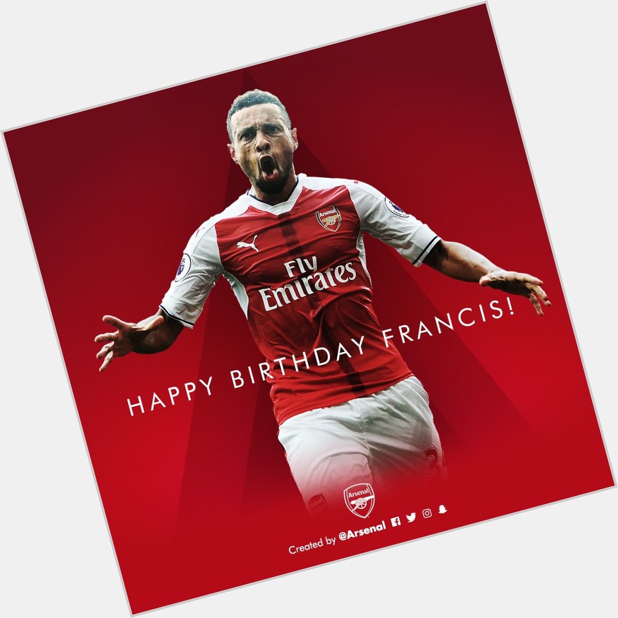 Arsenal Indonesia wish a very Happy Birthday to Francis Coquelin who turns 26 today.  