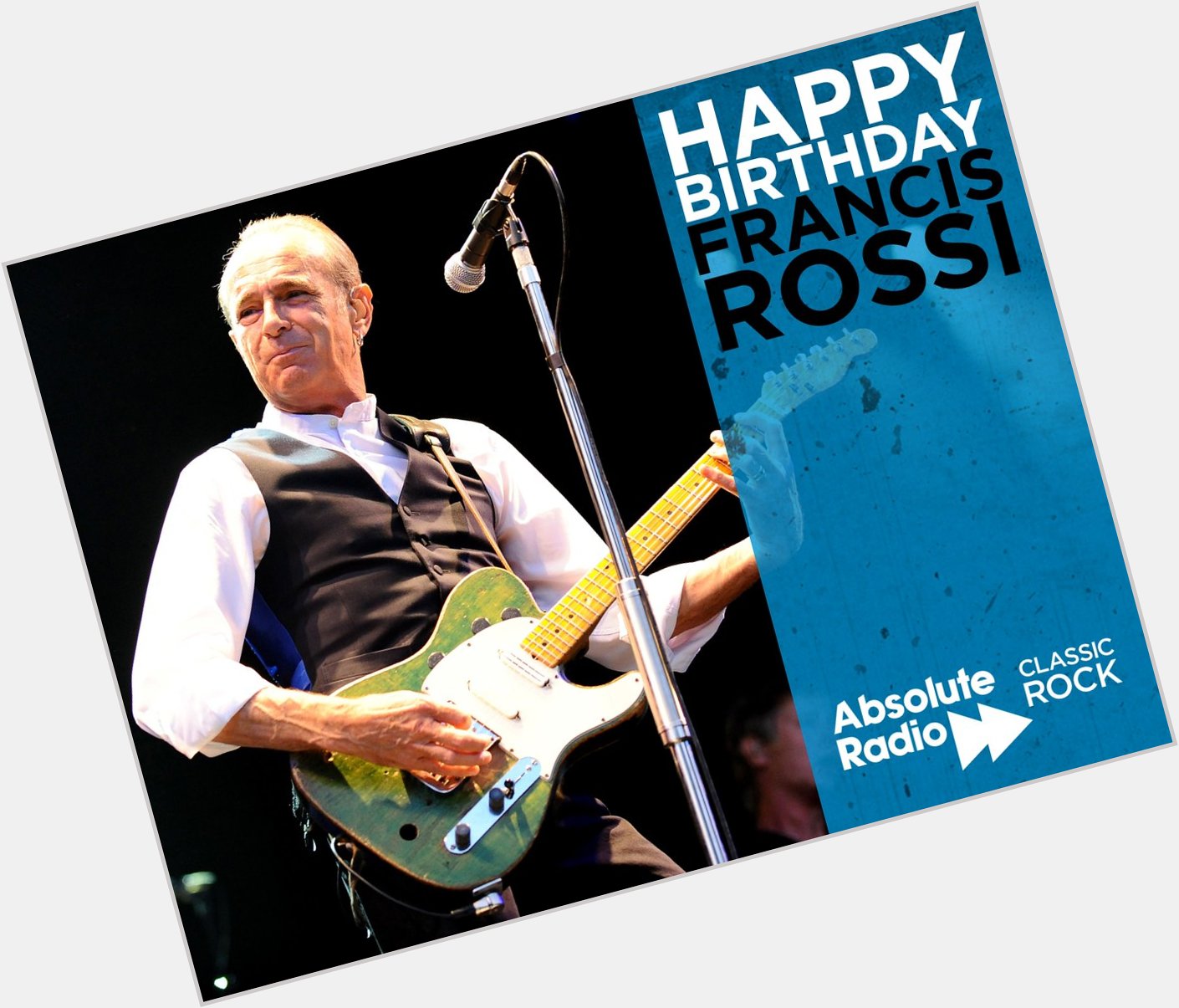 Happy 70th birthday to Francis Rossi. Keep on Rockin\ All Over The World! 