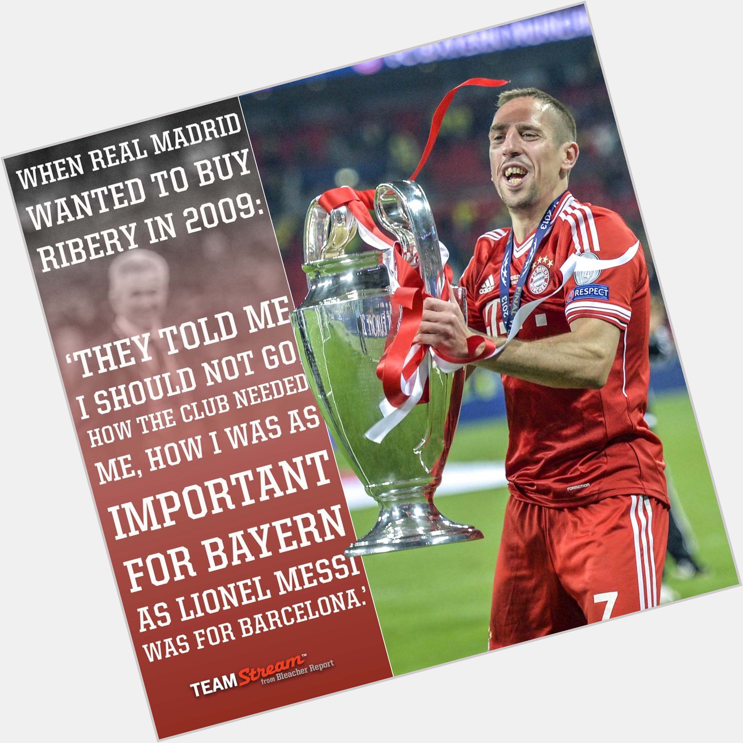 Happy 32nd birthday to Franck Ribery, now written into the club history at Bayern Munich.  