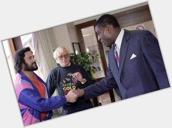  Happy birthday! To celebrate, please enjoy this picture of that time you met Frank Bruno. 