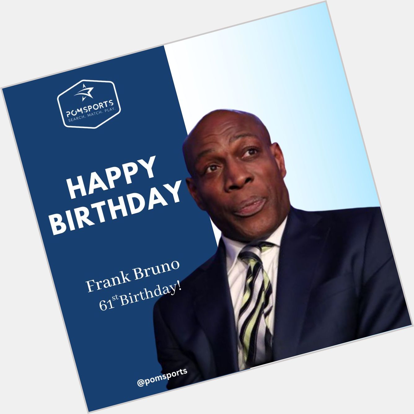 Happy 61st Birthday Frank Bruno!!     