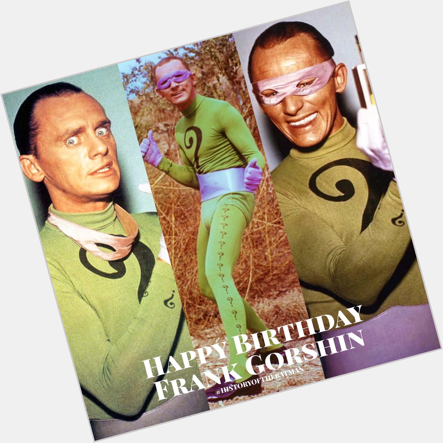 Wish Frank Gorshin, on 1966\s tv show, a happy birthday!   