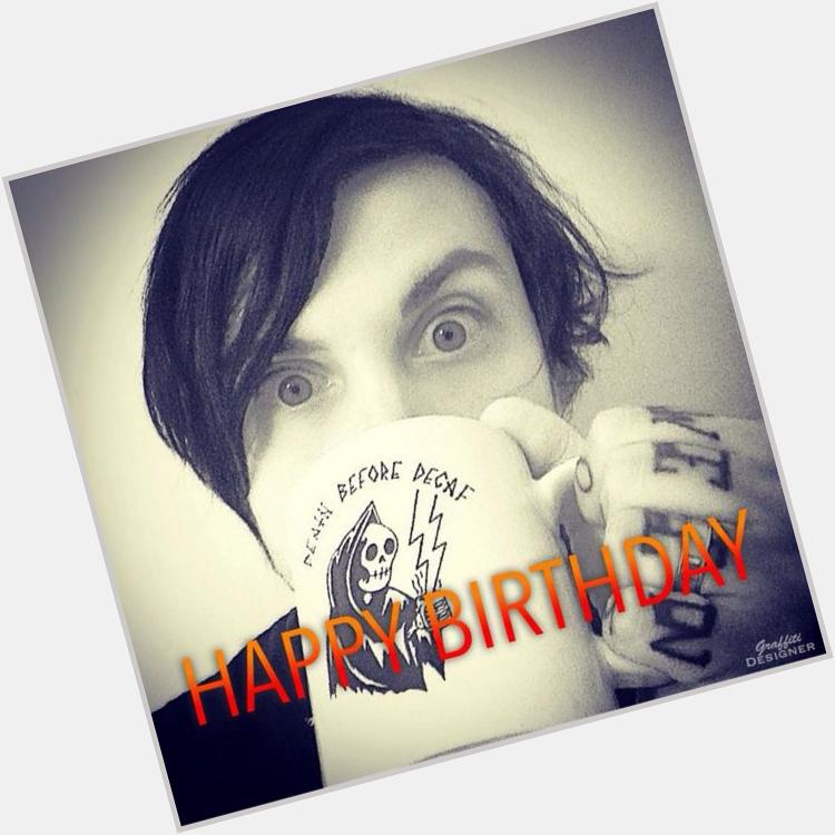 HAPPY BIRTHDAY TO THIS AWESOME GUY, FRANK IERO! HAPPY IEROWEEN! HOPE YOU HAVE AN AMAZING DAY!     