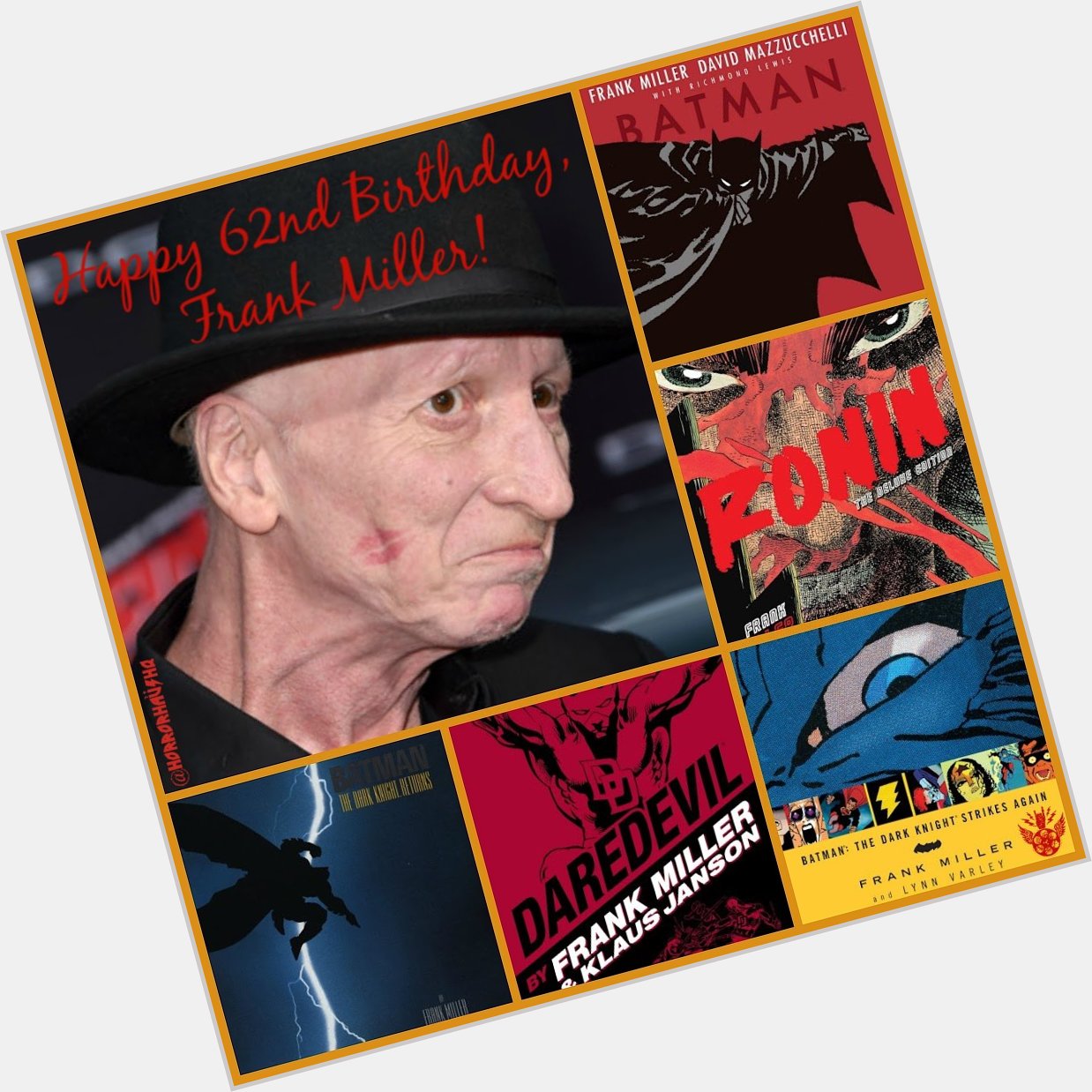 Happy 62nd Birthday to the legendary Frank Miller!    