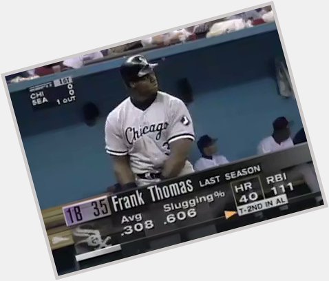 Happy birthday to the Big Hurt Frank Thomas who homer twice on opening day off of Randy Johnson

