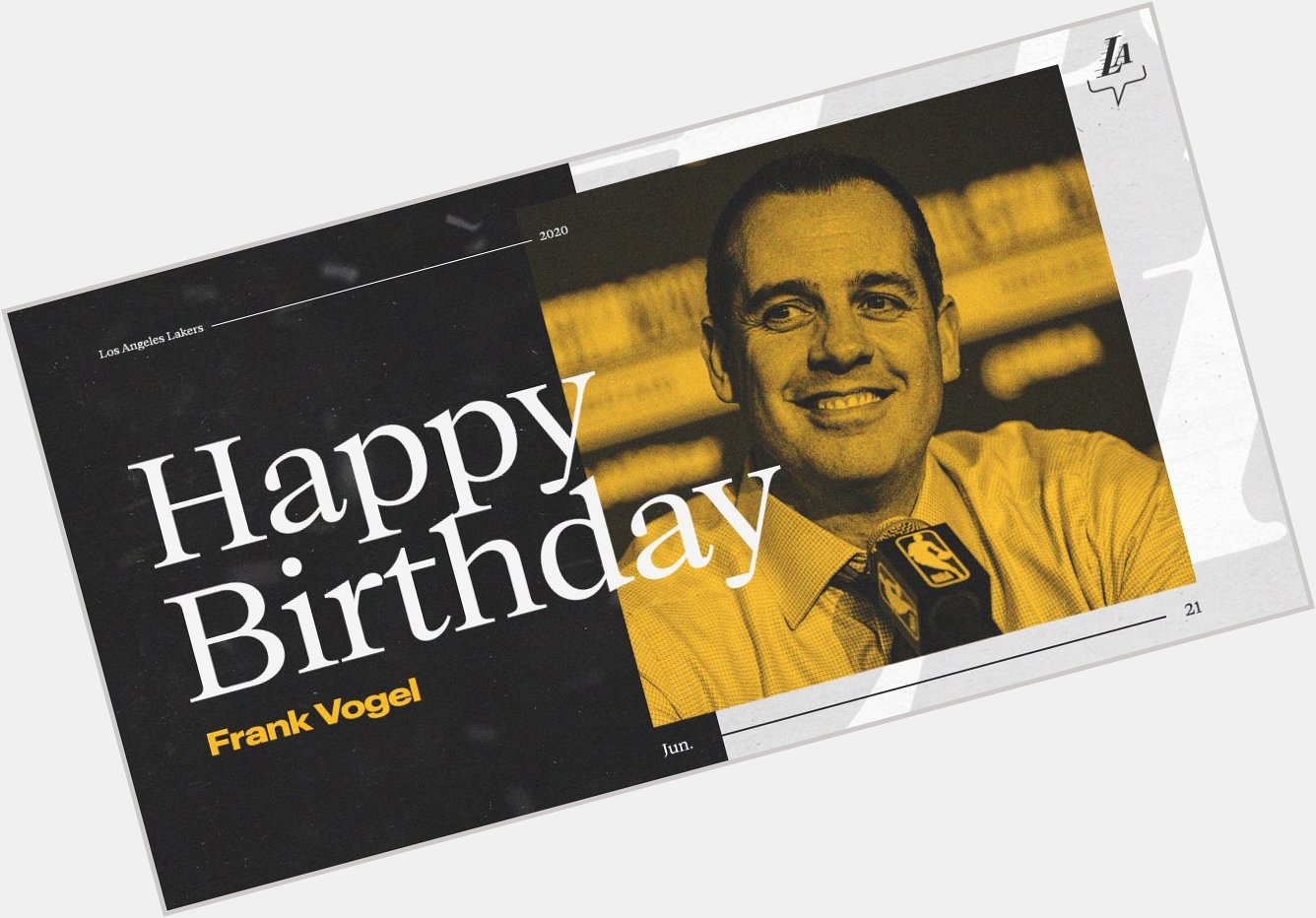 Happy birthday to our head coach, Frank Vogel! 