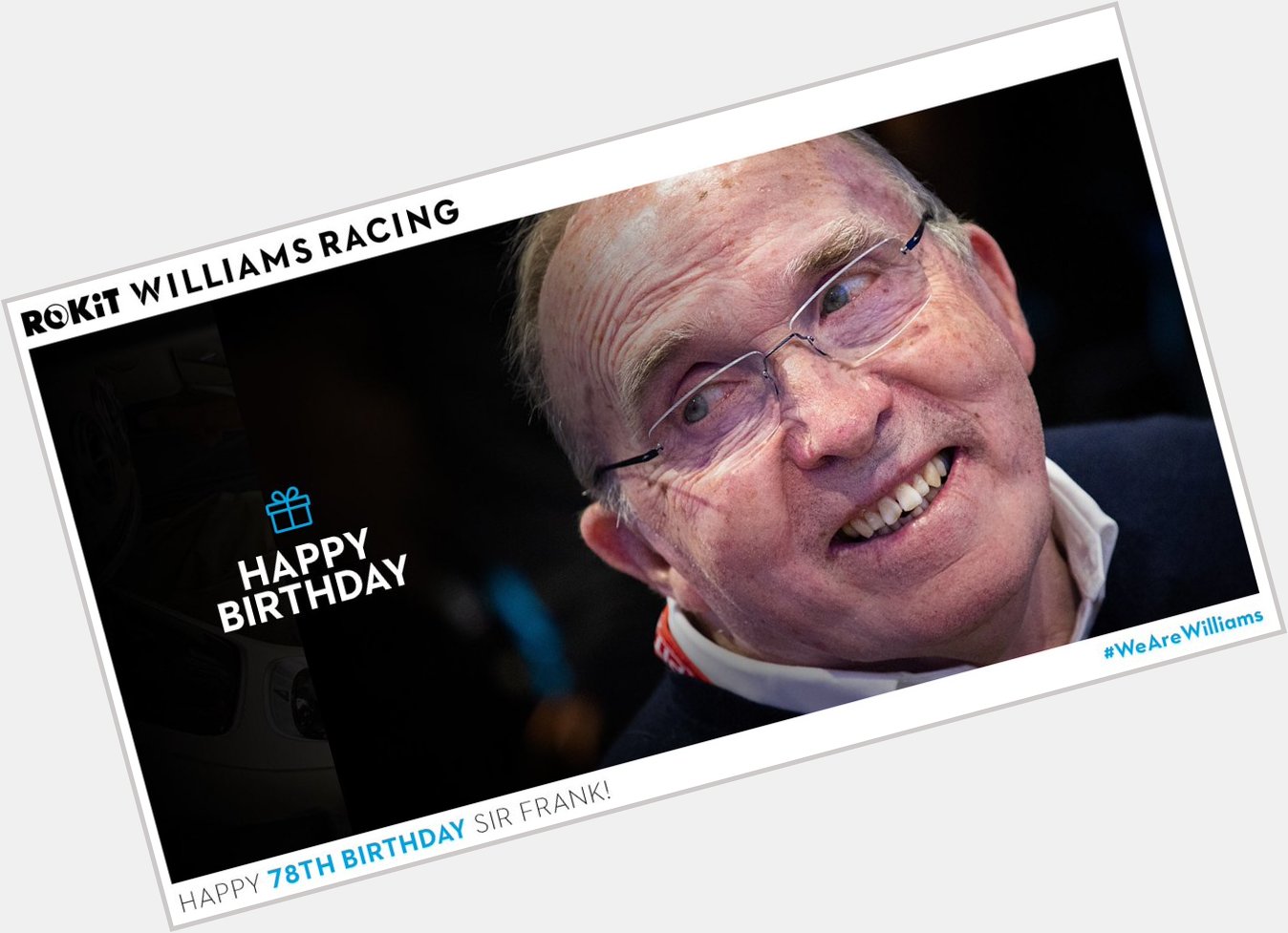 Happy Birthday to resident Sir Frank Williams. F1 legend. From  
