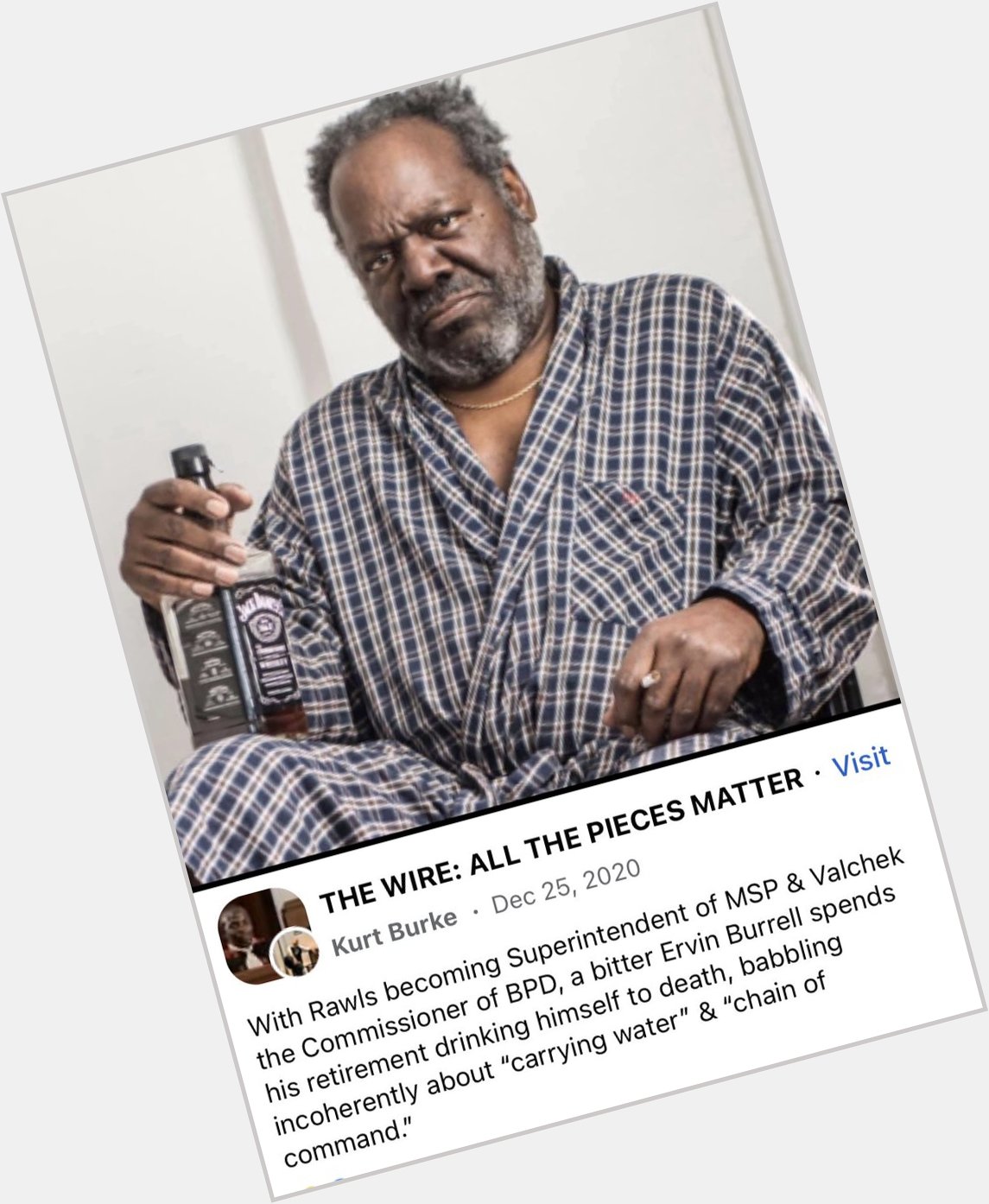 Happy 73rd Birthday to Frankie Faison -Commissioner Ervin Burrell on 