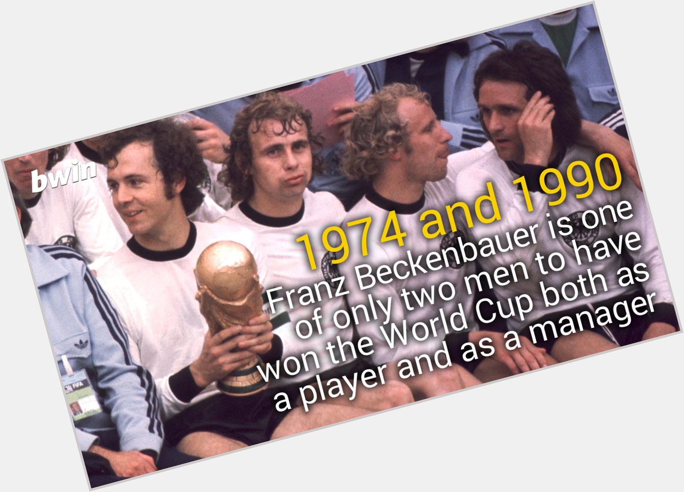 10 leagues
3 European Cups
2 Ballon d\Ors
2 World Cups
1 European Championship

Happy 70th birthday Franz Beckenbauer 
