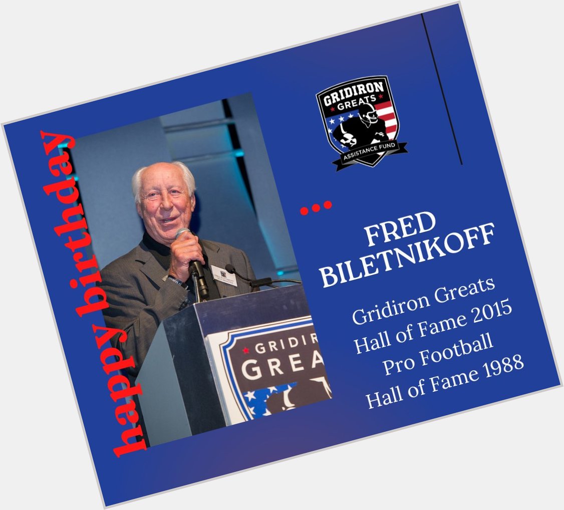 Happy Birthday Fred Biletnikoff - our 2015 Gridiron Greats Hall of Fame inductee! Have a great day, Fred! 