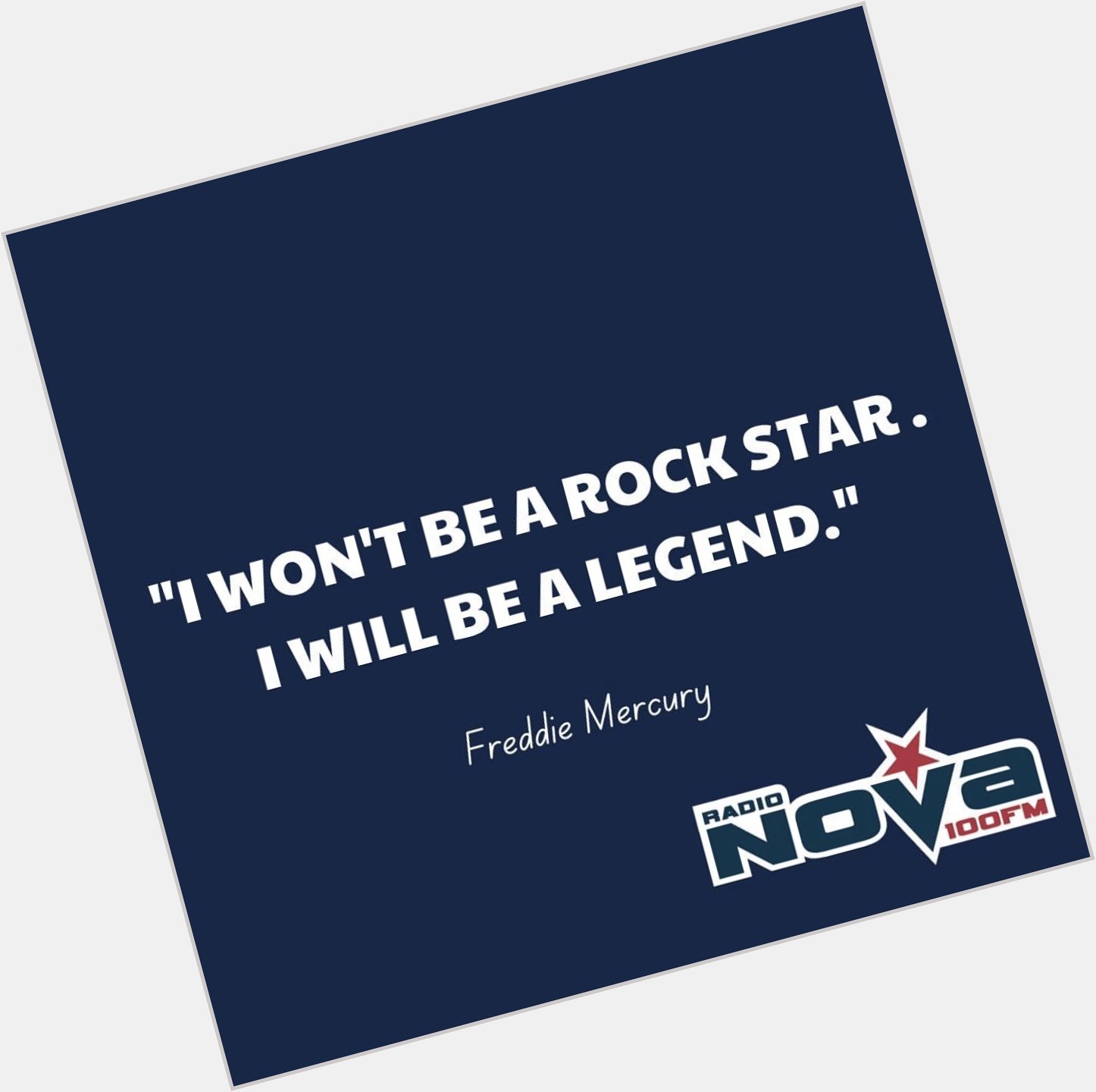 \"I won\t be a rock star. I will be a legend.\" Happy Birthday, Freddie Mercury. 