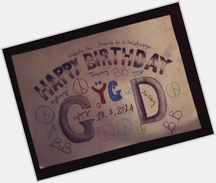 Happy Birthday to you, my G-Dragon. Wish youve great successful life . I draw by myself, hope u like it. 