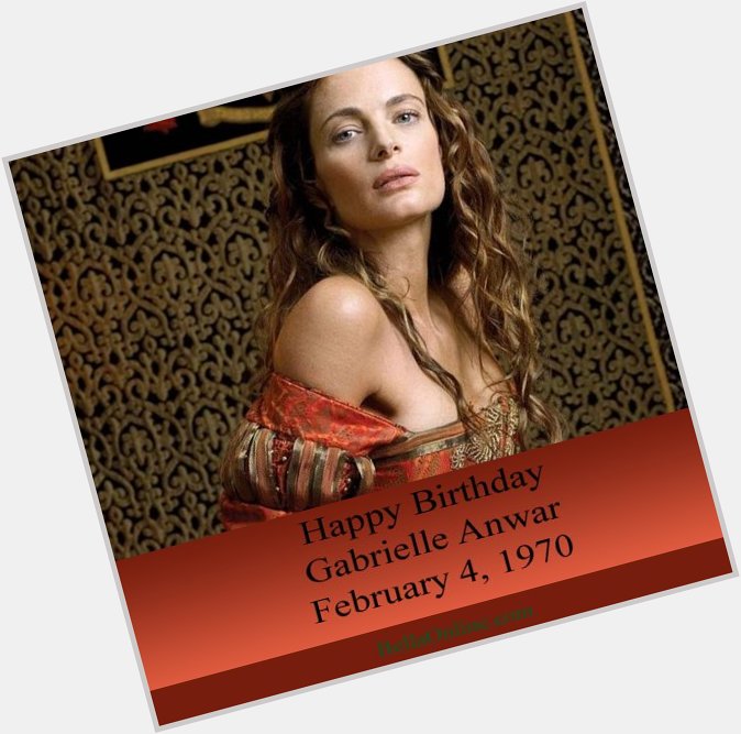 Happy Birthday to Gabrielle Anwar, born February 4, 1970! What do you know here from? 