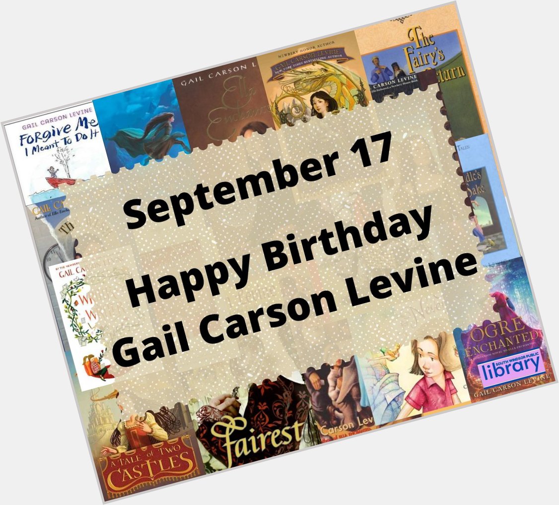 Happy Birthday Gail Carson Levine!     