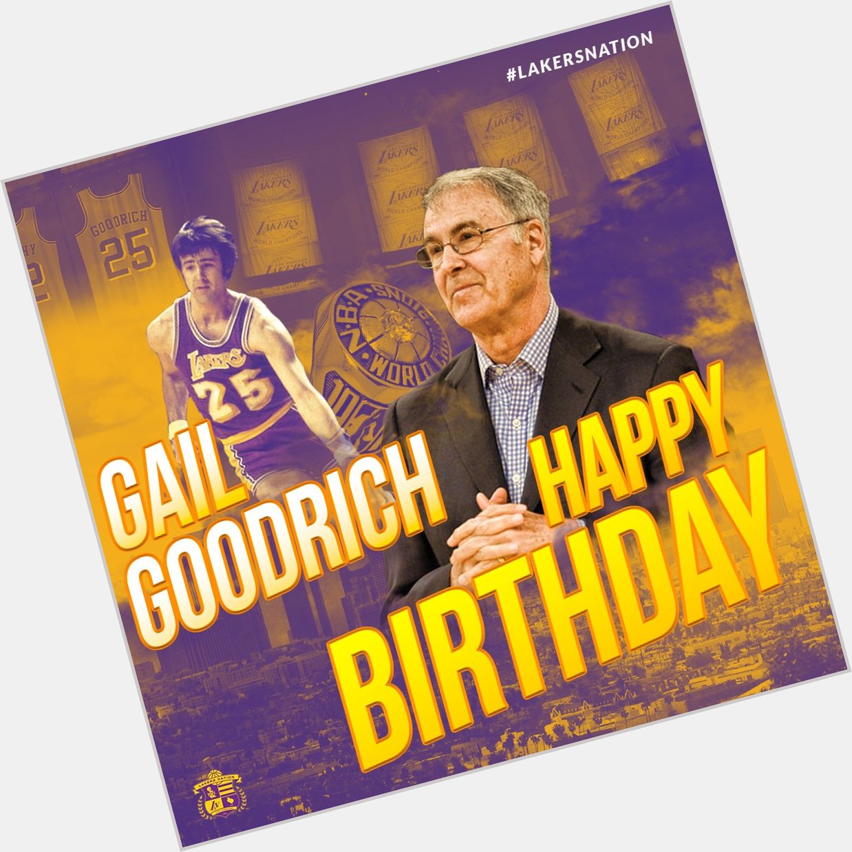 Join us in wishing a Happy Birthday to Hall of Famer and Lakers legend, Gail Goodrich! 