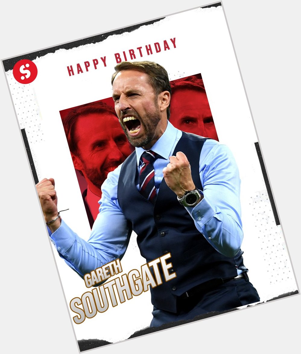 Happy birthday to England manager Gareth Southgate, who turns 5  2  today!           