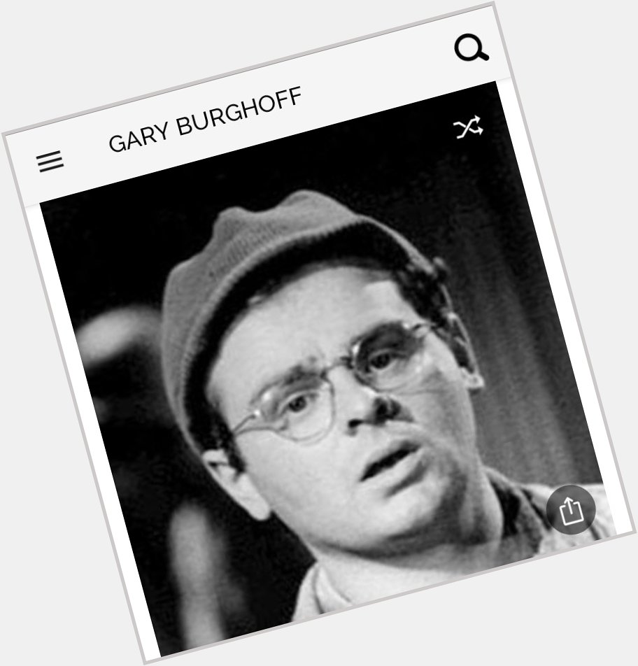 Happy birthday to this iconic actor.  Happy birthday to Gary Burghoff or Radar Reilly 