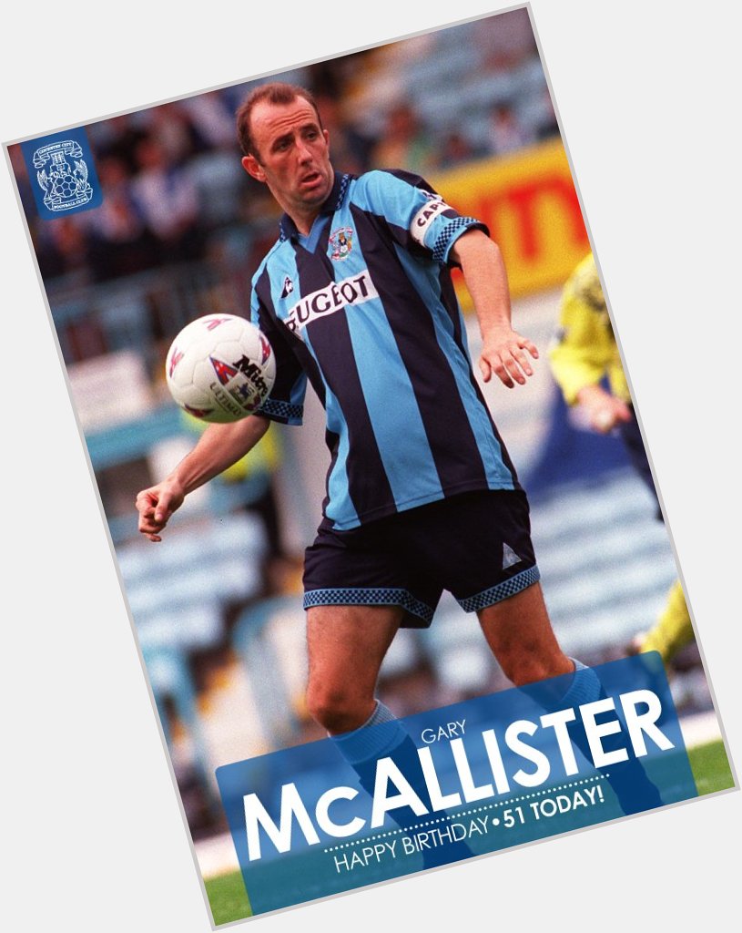 Happy Birthday to former player and manager Gary McAllister, who\s 51 today! (200 games, 38 goals) 