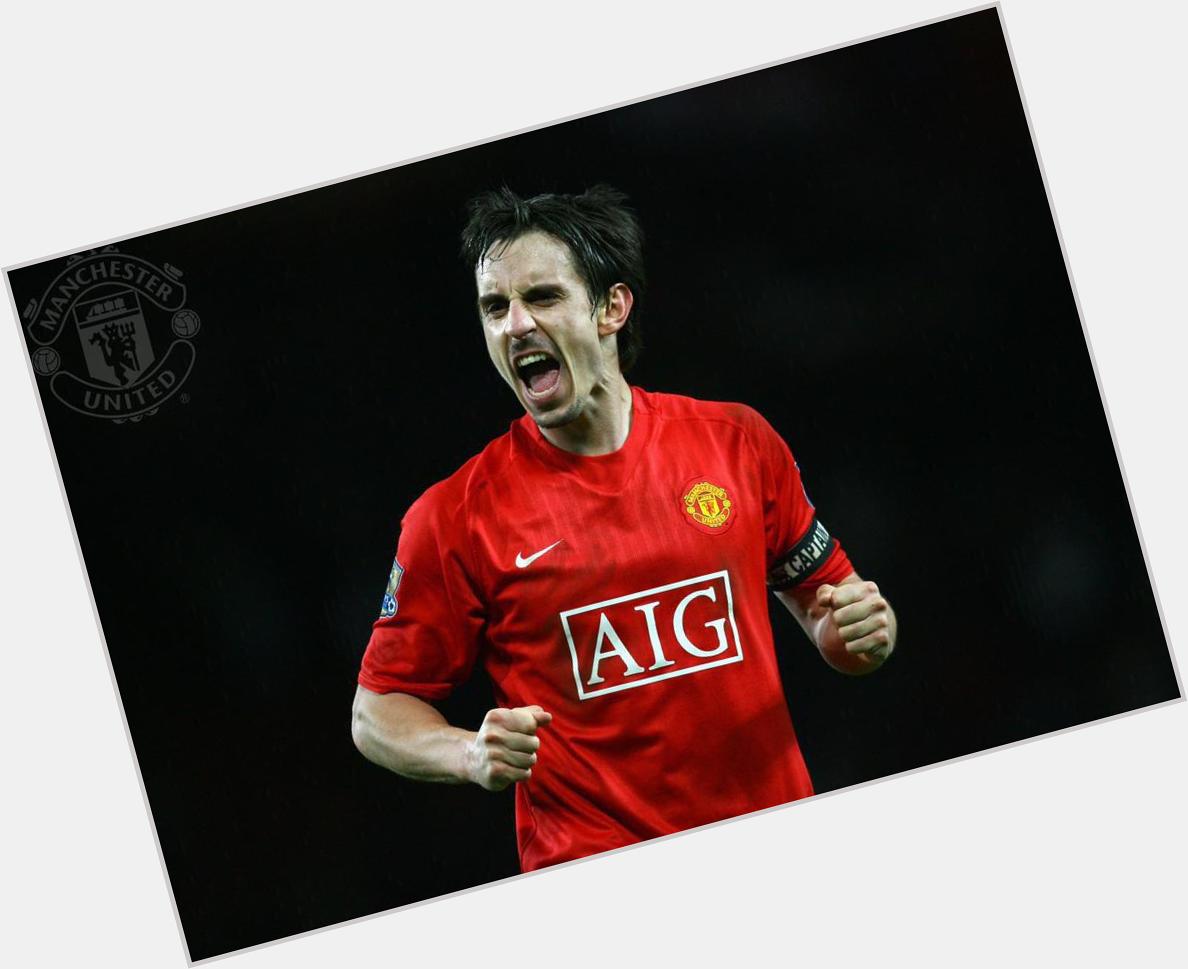Happy Birthday Gary Neville a true United legend & all round top bloke              Hes a RED he hates scoucers!!!!!! 