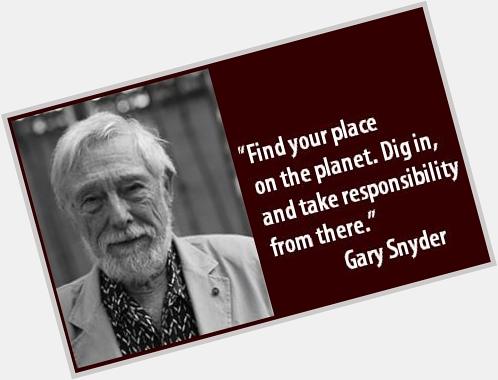 Happy 85th Birthday to and Gary Snyder!  