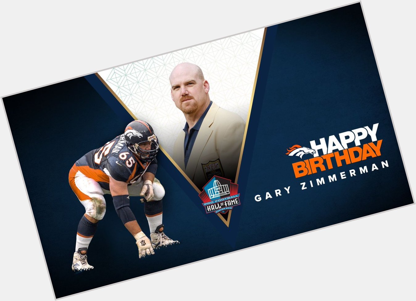 To help us wish OT Gary Zimmerman a happy birthday! 