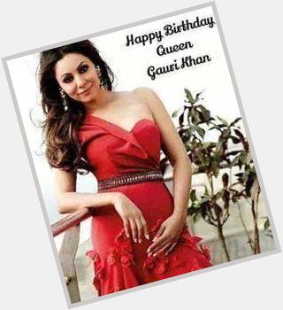  Happy birthday to sweet queen Gauri khan 
Iwish all happiness for best jodi ever  gauri and shah rukh khan 