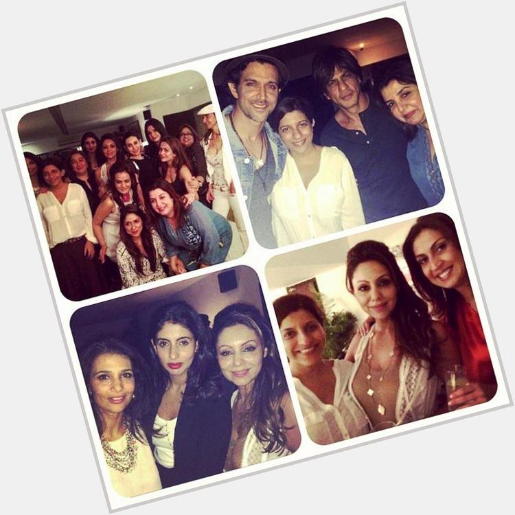 Gauri Khan Birthday party pics :) Shah Rukh Khan twitted on his message account :
"Happy...  