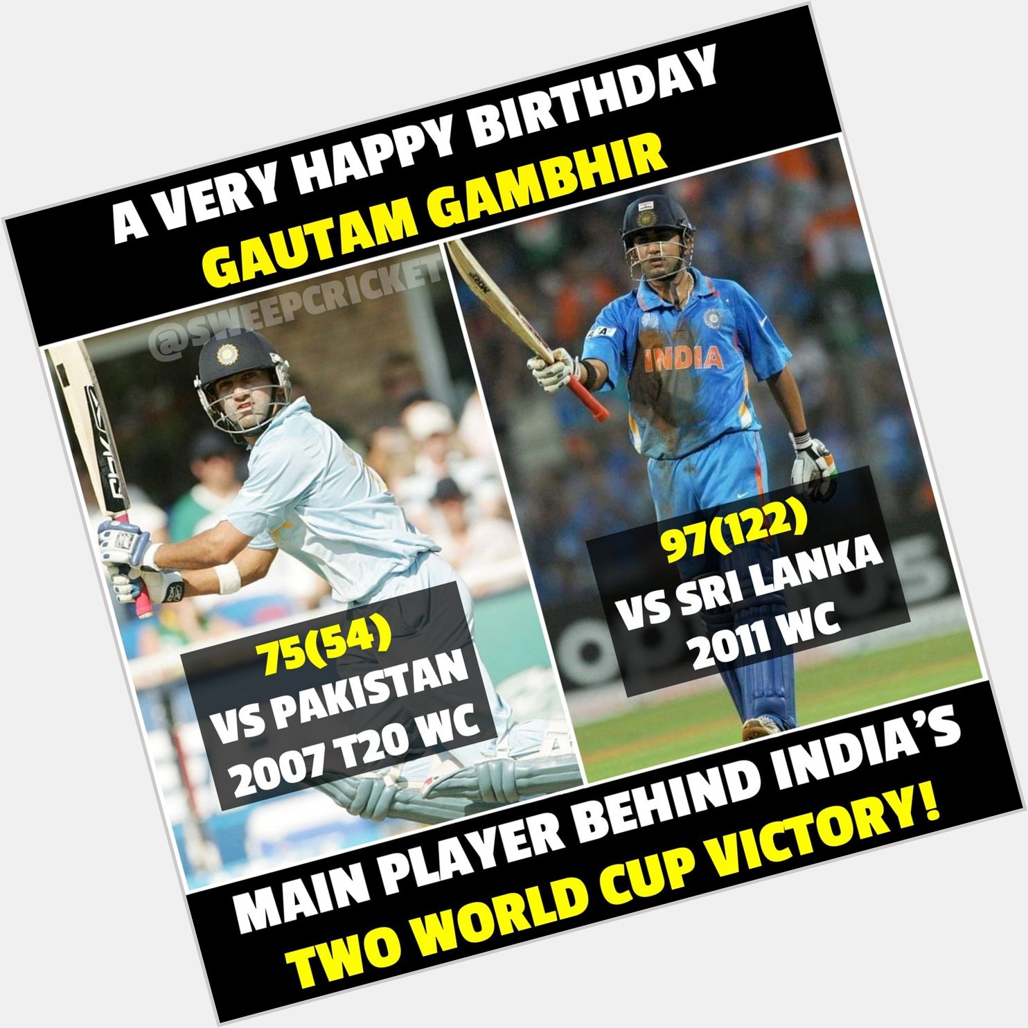 A very Happy Birthday Gautam Gambhir! 