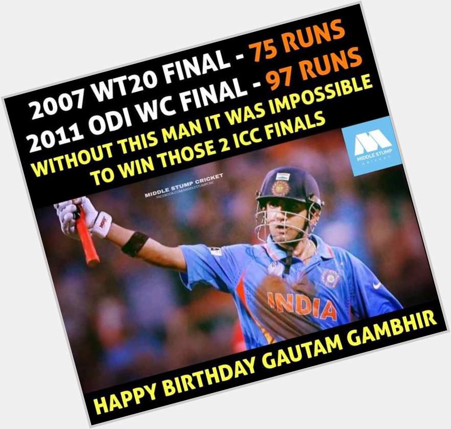 Happy birthday dear Gautam gambhir ji (Gauti).  god bless you. Aap aise hi hanste or muskurate rahe 